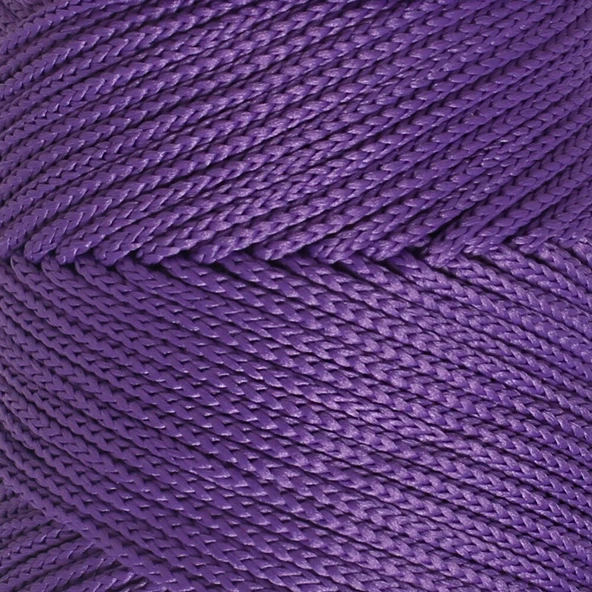 Loren Polyester Soft Macrame Koyu Mor El Örgü İpi - LM025 - 34434 - Resim 2