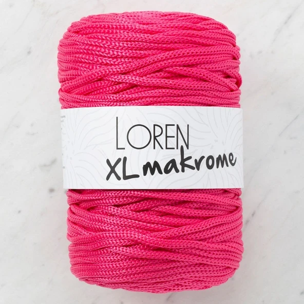 Loren XL Makrome Fuşya El Örgü İpi - R013 - 33713 ürün görseli
