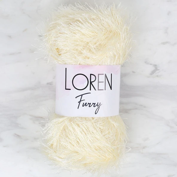 Loren Furry Krem El Örgü İpi - RF065 - 34062 ürün görseli