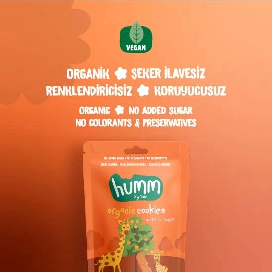 Nessiworld Humm Organik Vegan Portakallı Kurabiye 55 Gr - Resim 2