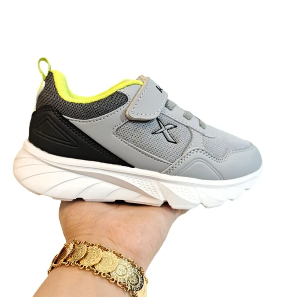 Kinetix Fender Fx Gri Cırtlı Fuspetli Erkek Çocuk Spor Ayakkabı - Resim 6
