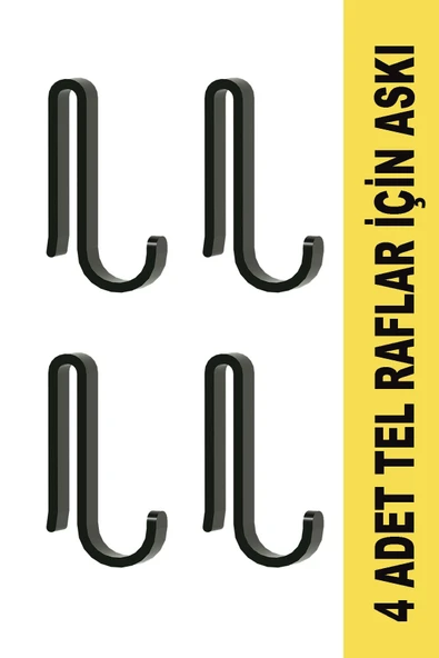 4 Adet Plastik Askı Metal Banyo Mutfak Rafları Için