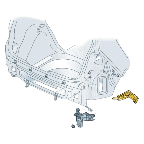 VW Golf 7.5 2017-2020 Arka Tampon Sağ Bağlantı Braketi 5G6807394 - 2