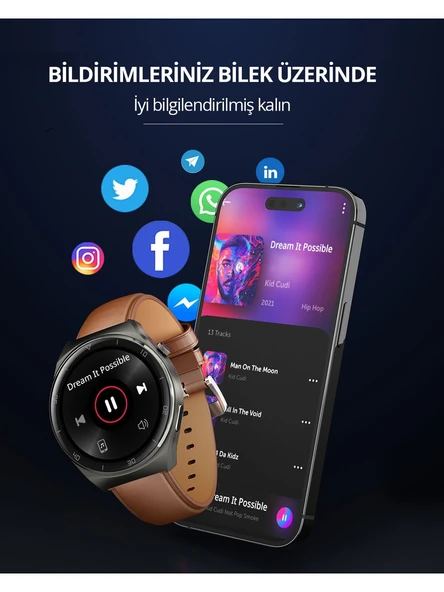 Aukey SW-2U-GY Akıllı Saat 3.6cm Amoled Ekran ve 15 Gün Pil Ömrü IP68 Gri - 2