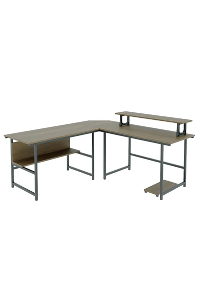 METMOBSAN L Tipi Bilgisayar Ve Çalışma Masası (180X180CM YÜKSEKLİK 75 CM) - Resim 4