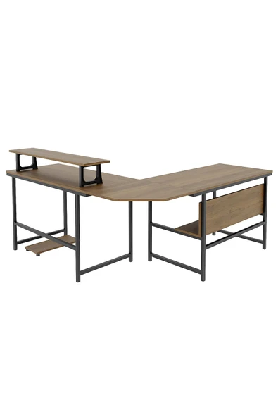 METMOBSAN L Tipi Bilgisayar Ve Çalışma Masası (180X180CM YÜKSEKLİK 75 CM) - Resim 3