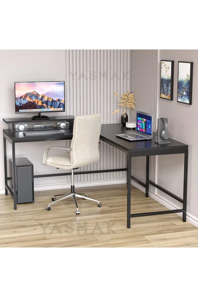 METMOBSAN L tipi Çalışma Bilgisayar Masası - Resim 3