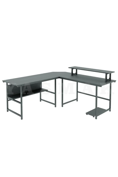 METMOBSAN L Tipi Bilgisayar ve Çalışma masası Ofis Masası (dıştan 180x180 cm Yükseklik 75cm ) - Resim 3