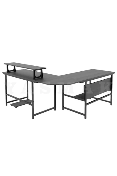 METMOBSAN L Tipi Bilgisayar ve Çalışma masası Ofis Masası (dıştan 180x180 cm Yükseklik 75cm ) - Resim 4