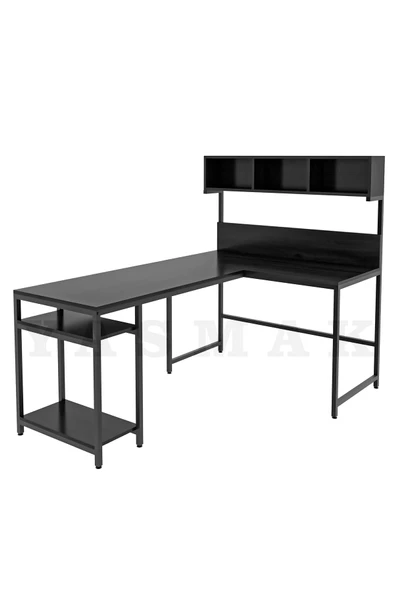 METMOBSAN L tipi Raflı Bilgisayar ve Çalışma Masası 180x120 - Resim 4