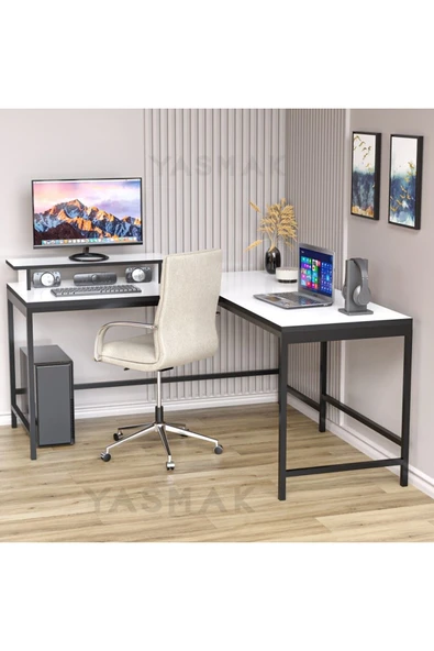 METMOBSAN L tipi Çalışma Bilgisayar Masası - Resim 3