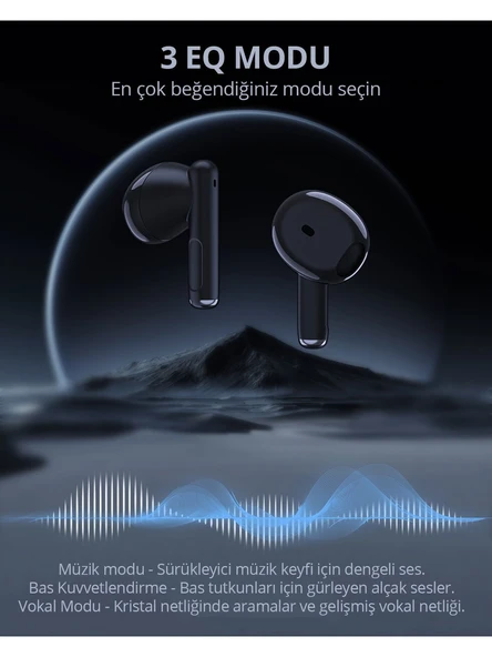 Aukey EP-M2-BK 13mm Sürücülü Bluetooth 5.3 IPX4 Kablosuz Kulaklık - 4