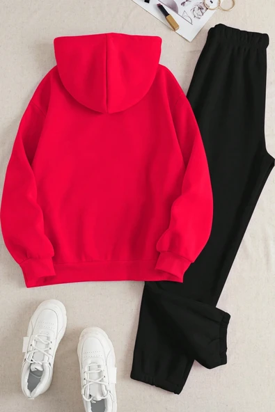 Unisex Uykucu Panda Baskılı Rahat Eşofman Takımı - Resim 6