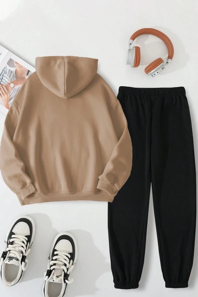 Unisex Uykucu Panda Baskılı Rahat Eşofman Takımı - Resim 12