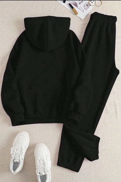 Unisex Uykucu Panda Baskılı Rahat Eşofman Takımı - Resim 2