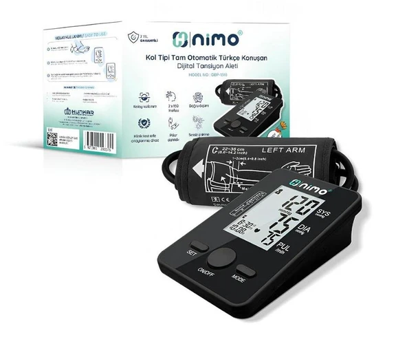 Nimo Kol Tipi Tam Otomatik Türkçe Konuşan Dijital Tansiyon Aleti