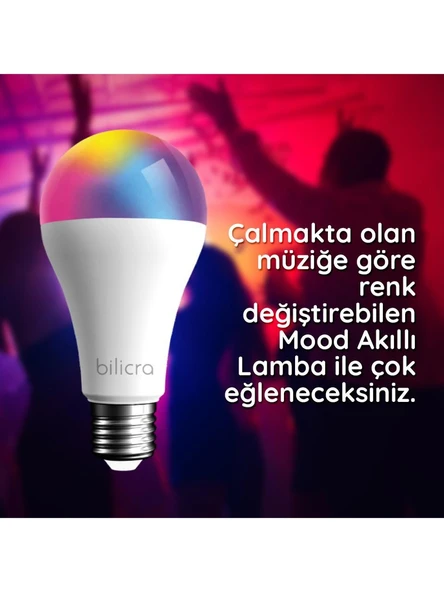 BILICRA MOOD AKILLI AMPUL-11W 1050 Lm Wifi destekli - BSMX1 - A60 - 4