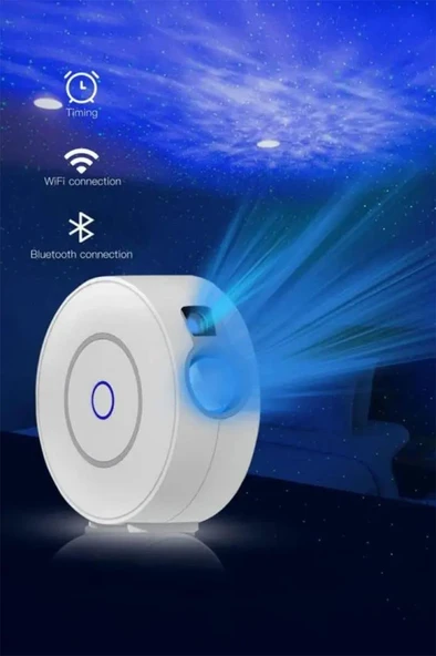 Quenlite QC-526 Parti Led Projektör Işık Wifi 3D Yıldızlı Gökyüzü 16 Milyon Renk ürün görseli 1