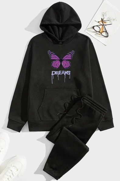 Unisex Dream Butterfly Baskılı Eşofman Takımı
