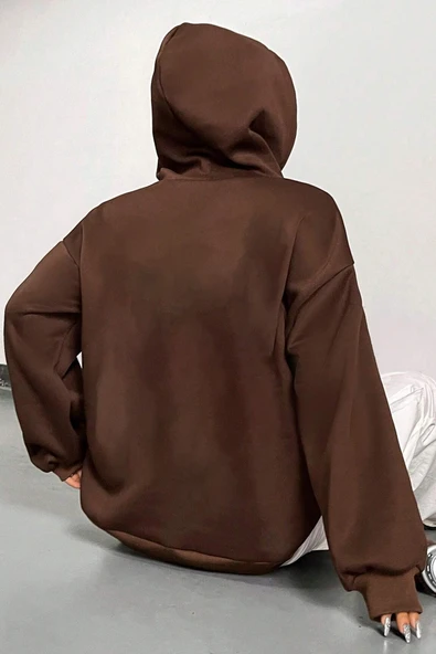 Holiday Baskılı Unisex Oversize Sweatshirt - 12