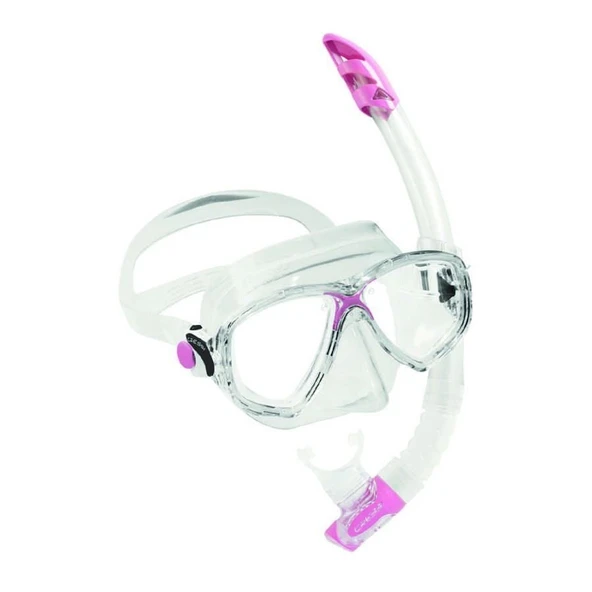Cressi Marea-Gamma Yetişkin Maske Şnorkel Seti Şeffaf-Pembe