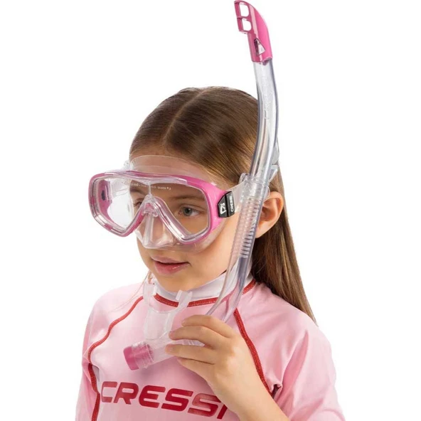 Cressi Junior Ondina-Top Çocuk Maske Şnorkel Seti Koyu Pembe - 4