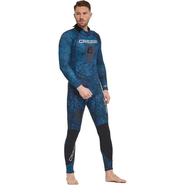 Cressi Tokugawa Man 3 mm Mavi Kamuflaj Dalış Elbisesi XLarge - 8