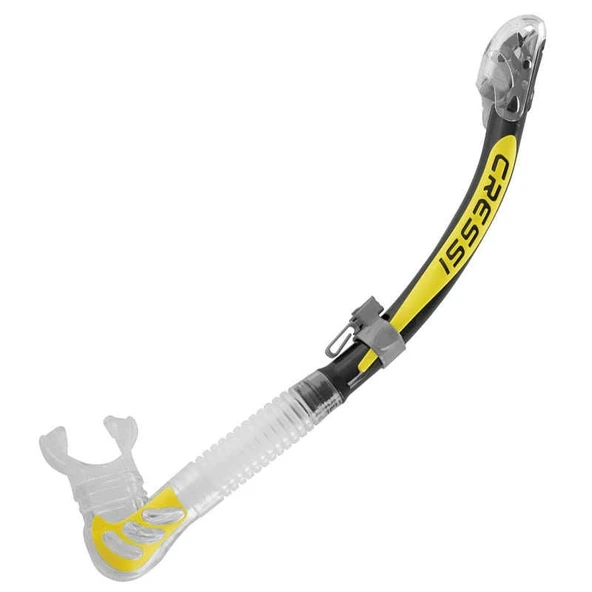 Cressi Alpha Ultra Dry Yetişkin Şnorkel CLEAR-BLACK-YELLOW