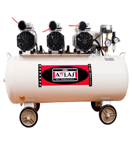 Attlas SC20100 Monofaze Kompresör Yağsız Sessiz 100 Lt 3 Hp 220V ürün görseli