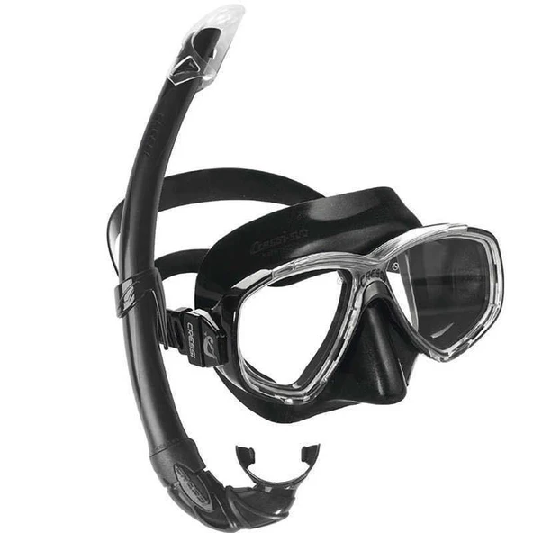 Cressi Perla-Mexico Maske Şnorkel Seti Şeffaf- Koyu Mavi - 8
