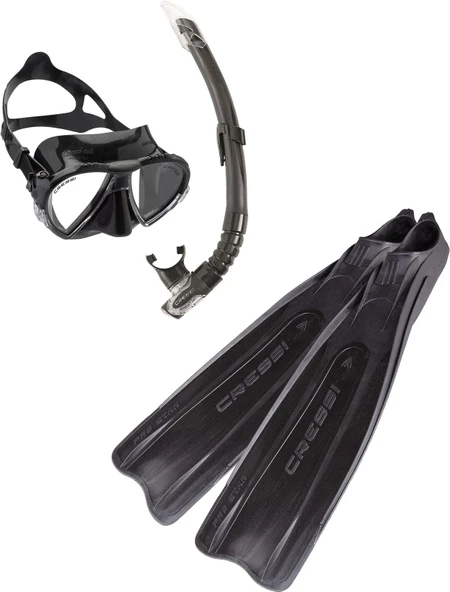 Cressi Pro Star Siyah Palet Maske Şnorkel Seti NO:45-46 - 2