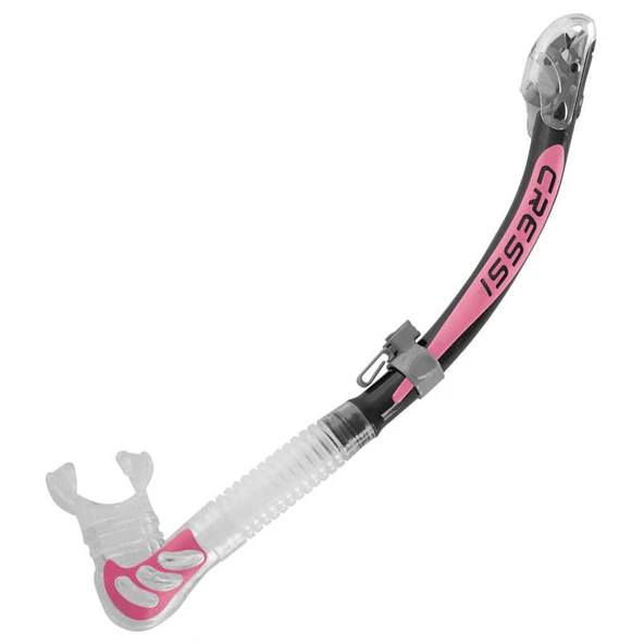Cressi Alpha Ultra Dry Yetişkin Şnorkel CLEAR-BLACK-PINK - 3