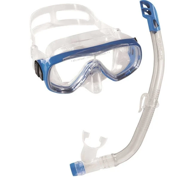 Cressi Junior Ondina-Top Çocuk Maske Şnorkel Seti Koyu Mavi - 9