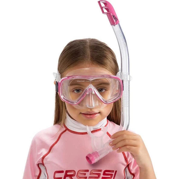 Cressi Junior Ondina-Top Çocuk Maske Şnorkel Seti Koyu Pembe - 3