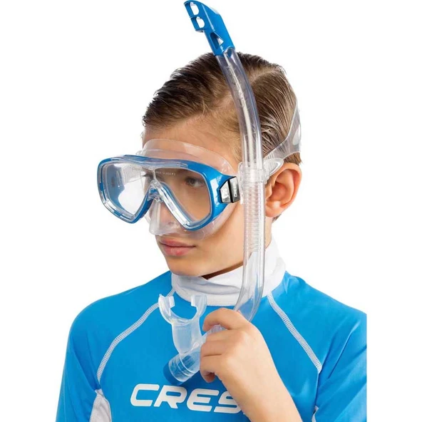 Cressi Junior Ondina-Top Çocuk Maske Şnorkel Seti Koyu Mavi - 4