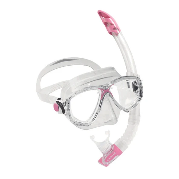 Cressi Marea-Gamma Yetişkin Maske Şnorkel Seti Şeffaf-Pembe - 2