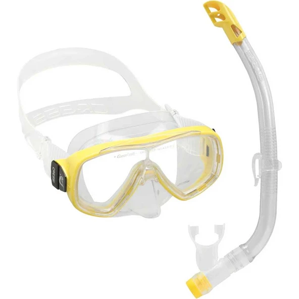 Cressi Junior Ondina-Top Çocuk Maske Şnorkel Seti Koyu Sarı - 2