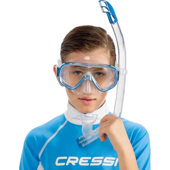 Cressi Junior Ondina-Top Çocuk Maske Şnorkel Seti Koyu Mavi - 3