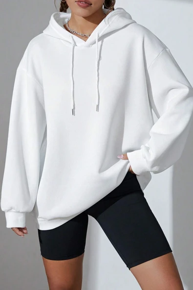 Unisex Oversize Love Yourself Baskılı Sweatshirt - Resim 9