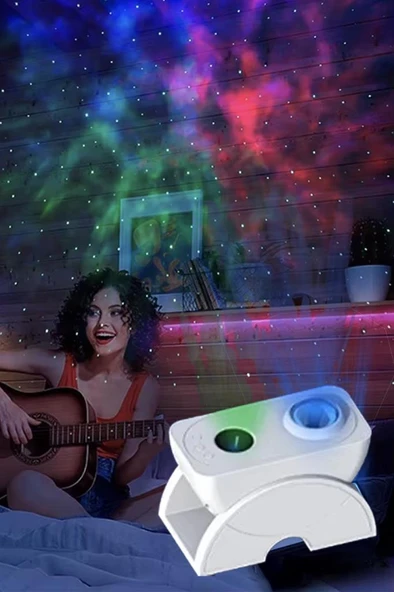 Quenlite QC-626 Akıllı Galaxy Projektör Parti Işık Alexa Google Home ile Çalışır LED Gece Lambası - Resim 3