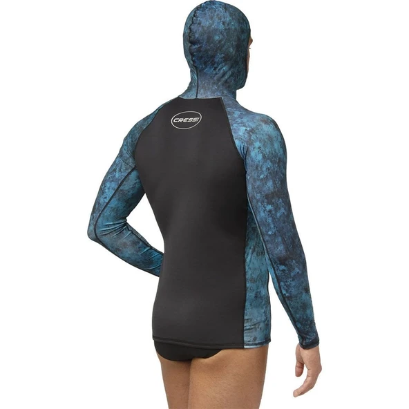 Cressi Cobia Mavi Kamuflaj Rashguard Tişört Large - 6