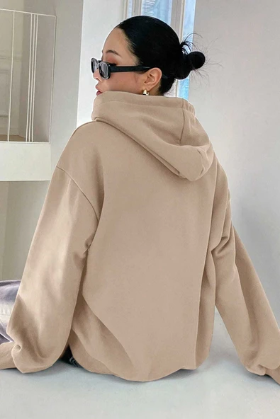 Holiday Baskılı Unisex Oversize Sweatshirt - 10