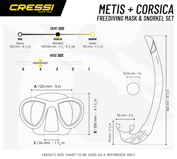 Cressi Metis-Corsica Yetişkin Maske Şnorkel Seti Mavi Kamuflaj - 2