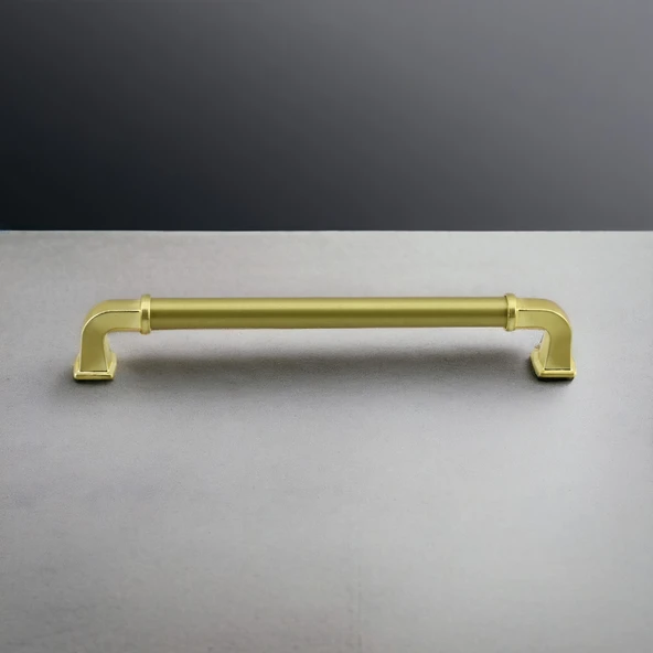 Alfa Metal Mat Gold Altın Kulp 128 mm Mobilya Çekmece Mutfak Dolabı Dolap Kapak Kulpları Kulb Kulpu - Resim 7