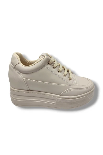 Şanzelize 187-25 Deri Dolgu Topuk Kadın Sneaker - 3