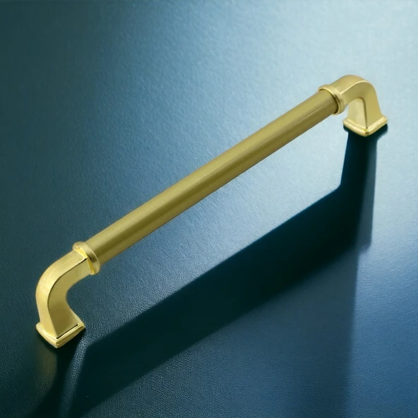 Alfa Metal Mat Gold Altın Kulp 128 mm Mobilya Çekmece Mutfak Dolabı Dolap Kapak Kulpları Kulb Kulpu - Resim 4