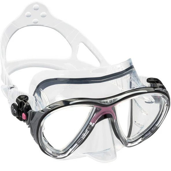 Cressi Big Eyes Evolution Yetişkin Dalış Maskesi Şeffaf-Şeffaf-Pembe - 2