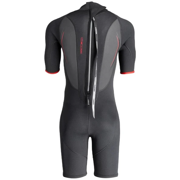 Cressi Altum Man 3 mm Siyah-Kırmızı Shorty Yüzme Elbisesi Medium - Resim 3