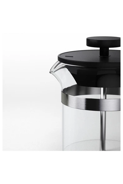 French Press 0,4 Litre Cam/paslanmaz Çelik Yükseklik: 17 Cm Çap: 8 Cm - 5