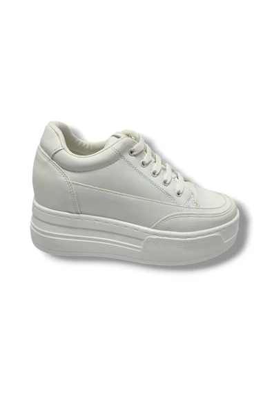 Şanzelize 187-25 Deri Dolgu Topuk Kadın Sneaker - 6